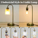 Gold Industrial Table Lamp with Dimmable Edison-Bulb