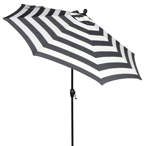 Better Homes & Gardens Outdoor 9' Ibiza Stripes round Crank Premium Patio Umbrella