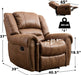 Leather Recliner Chair, Manual, Nut Brown