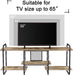 Grey TV Stand with Open Shelves