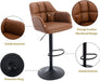 Modern Swivel Bar Stools Leather with Back and Arms