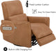 CHITA Power Recliner Swivel Glider Chair, Brown