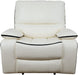1 Piece Faux Leather Manual Reclining Sofa with Back Panel for Living Room/House/Bedroom/Office/Home Theatre (White)