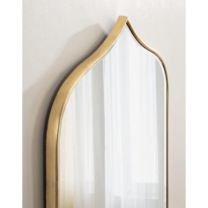 Contemporary Tyla Wall Mirror, 20 X 32, Gold Finish, Decorative Glamorous Peaked Mirror