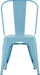 Set of 4 Metal Dining Chairs, Farmhouse Tolix Style, Indoor/Outdoor, Blue