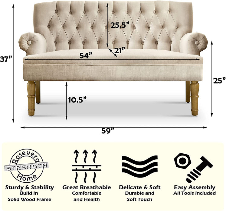 Warm Beige Hermosa Para Sala Love Seats Sofa Set