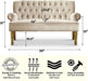 Warm Beige Hermosa Para Sala Love Seats Sofa Set