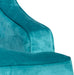 Teal Velvet Swoop Arm Chairs for Living Room