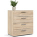 Oak Structure 4-Drawer Pepe Chest