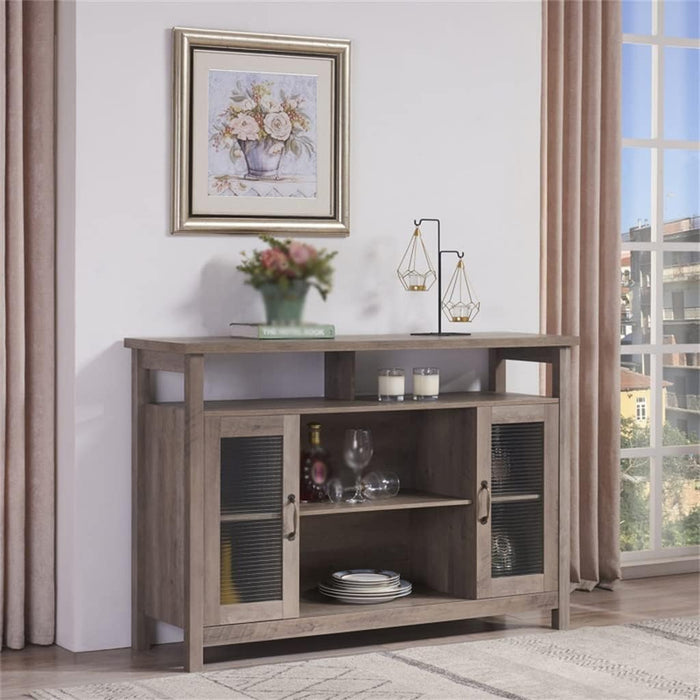 Retro Style Sideboard Buffet Table Gray Wash