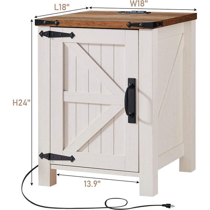 Nightstand with Charging, Antique