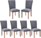 Upholstered Parsons Dining Chairs Set of 6, Dark Grey