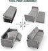 Tool-Free Assembly Loveseat in Soft Grey