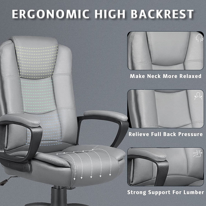 Ergonomic High-Back Office Chair for Long Seating