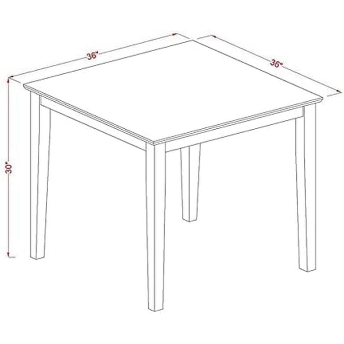 Modern Square Oak Dining Table, 36 X 30