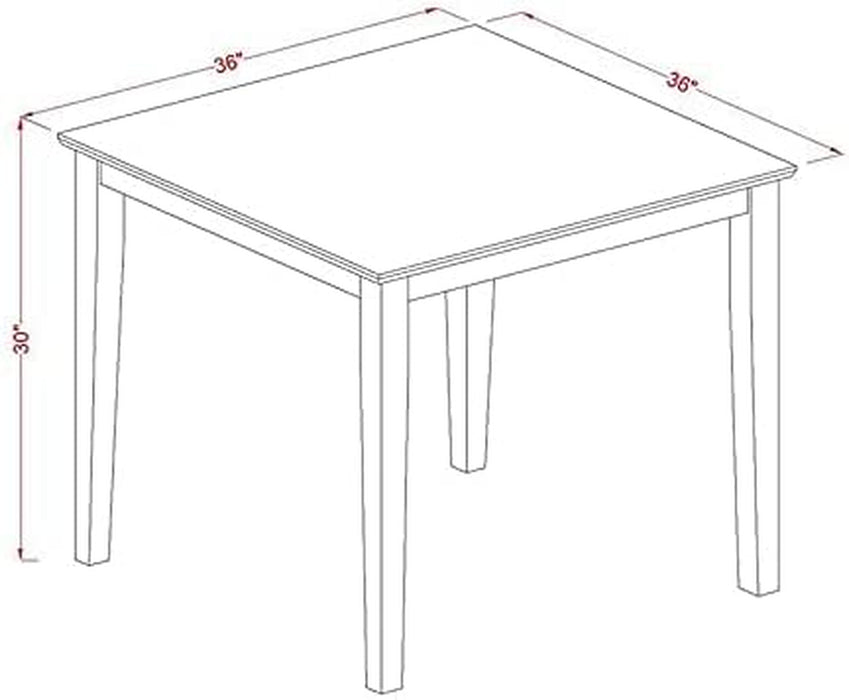 Modern Square Oak Dining Table, 36 X 30