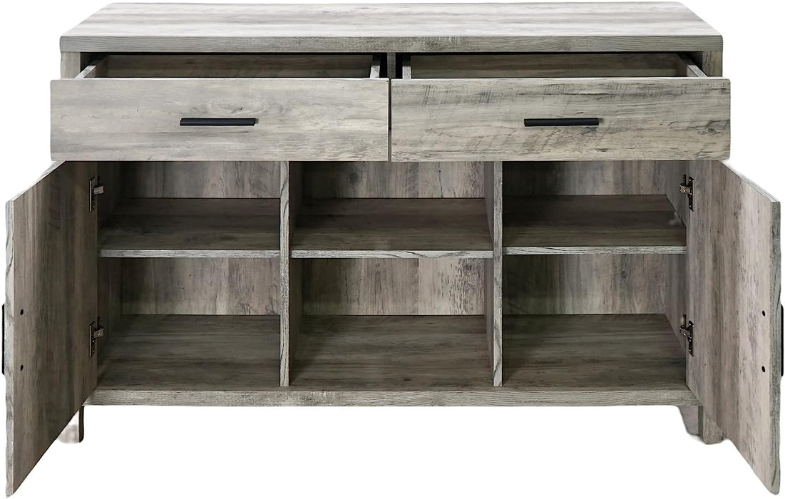 Grey Pine Finish Modern Dining Server Buffet Table