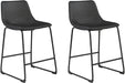 Centiar Modern Bucket Barstool (Set/2) Black