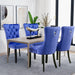 Velvet Dining Room Chairs Set of 2, Blue