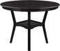 5-Piece Dining Set, round Bottom Shelf, 4 Upholstered Chairs