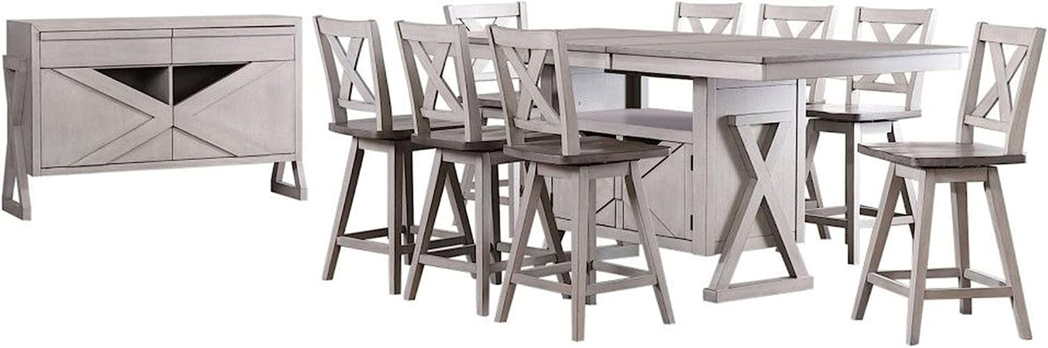 Figaro Counter Height Storage Dining Set