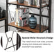 Folding Bookshelf: Metal Organizer for Home Decor