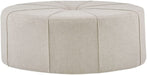 Cream Ferris Coffee Table Ottoman with Button Tufting