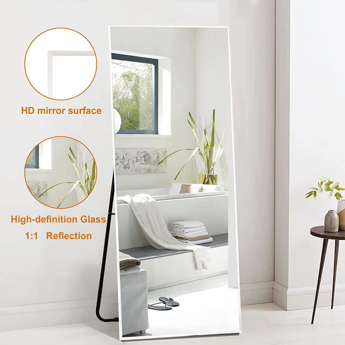 Thin Frame Full Body Mirror with Stand