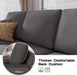 Reversible Sectional Couch with Ottoman L-Shaped Sofa for Small Spaces Sectional Sofa with Chaise in Dark Grey