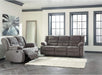 Modern Reclining Sofa with Pull Tab, Gray