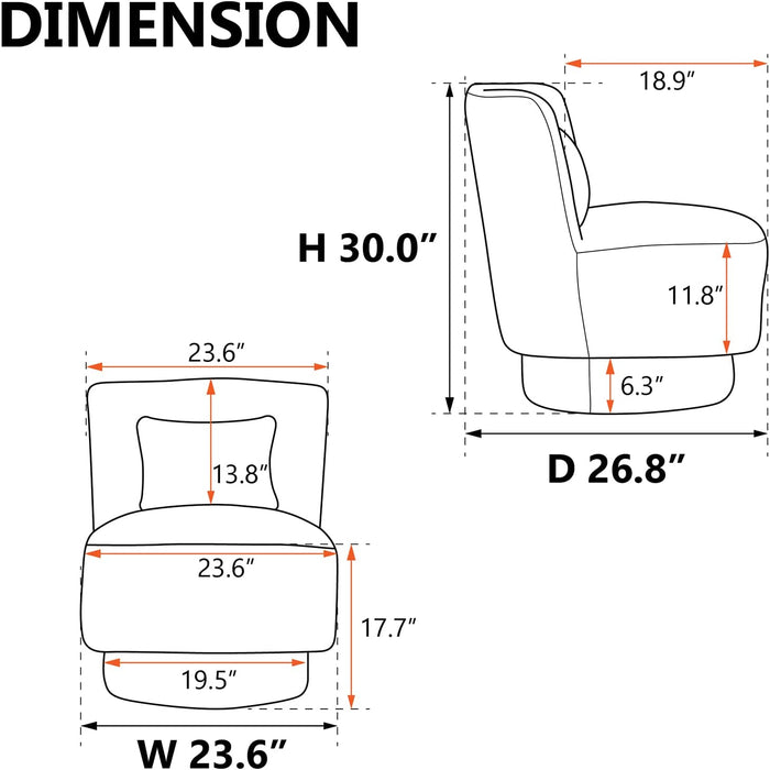 Comfy Ivory Swivel Chair for Any Room