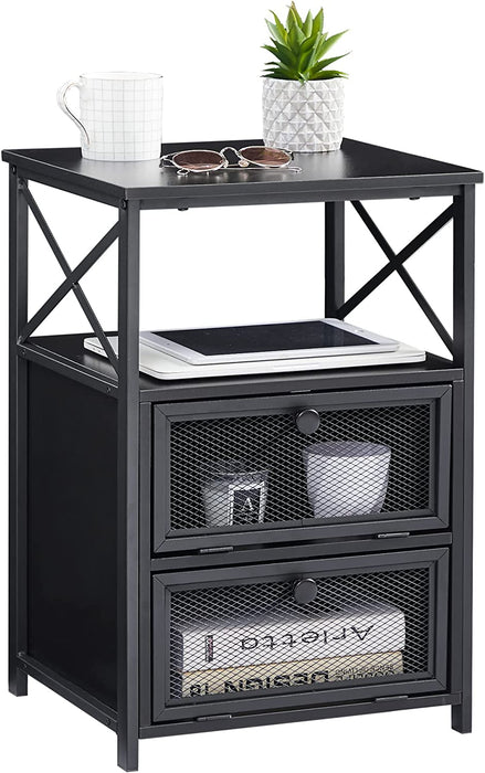 X-Design Retro Black Nightstand