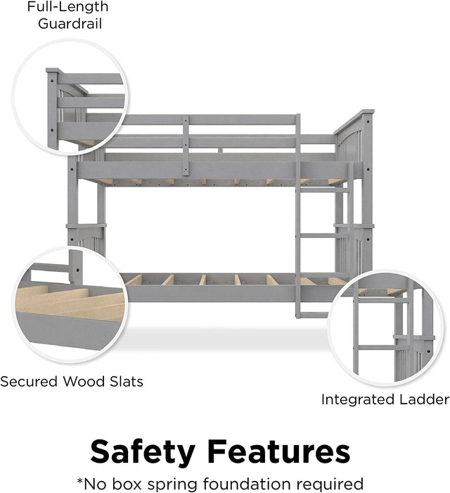 Dylan Kids Bunk Beds, Twin, White