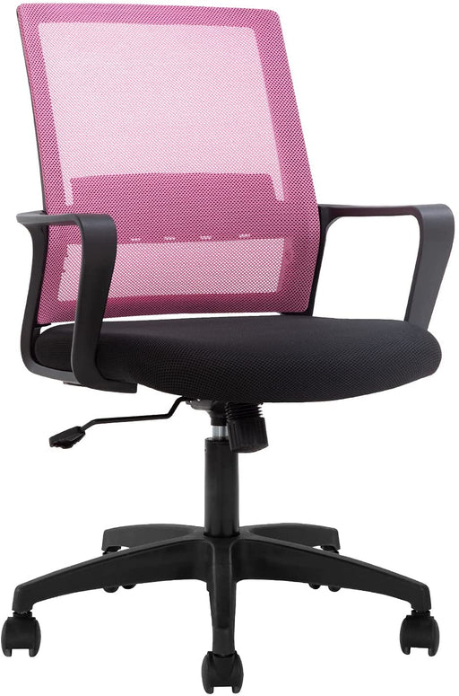 Pink Ergonomic Mesh Office Chair with Lumbar Support