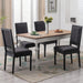 Black Upholstered Dining Chairs Driftwood, Set of 4