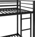 Metal Twin over Twin Bunk Beds, Low Profile, Black