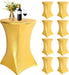 Spandex Metallic Gold Cocktail Table Cover