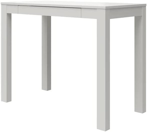 White Parsons Desk with Drawer, 19.7D X 39W X 30H
