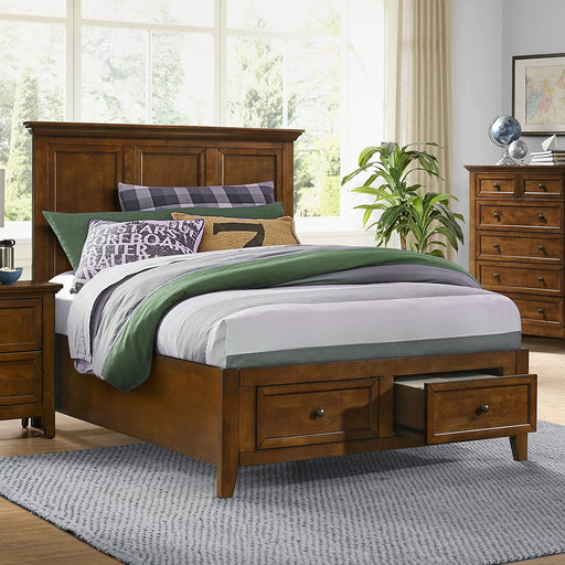 San Mateo Youth Storage Bed with 4 Legs, Tuscan, Full Platform