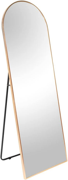 Arched Full Length Floor Mirror, Gold Frame