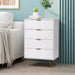 4 Drawer Dresser, White, Chest with Sturdy Frame