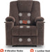 Fabric Electric Power Recliner Chair with Heat and Massage, Burgundy