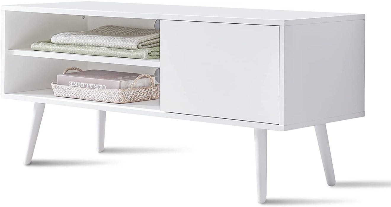 Modern White TV Stand for 50″ Flat Screens