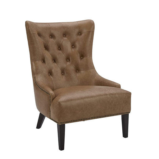 Kingsolver Tufted Leather Accent Chair on Amazon