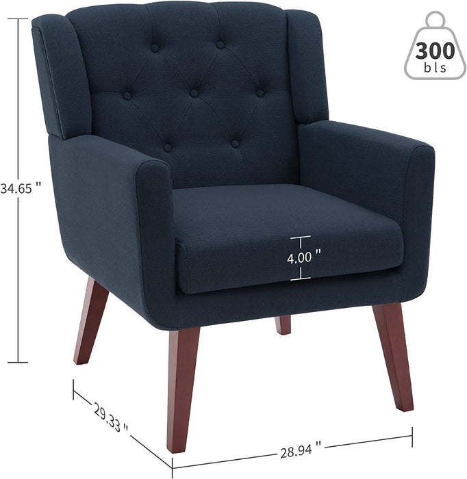 Button-Tufted Accent Chair for Comfy Living Room