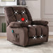 Brown Massage Recliner with Heat & Vibration