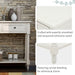 Rustic Ivory Console Table with Storage Drawers