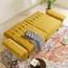 Yellow Velvet Memory Foam Sofa Bed