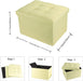 Linen Ottoman with Lid and Storage Chest