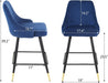 Velvet Barstools Bar Chairs Modern Set of 4